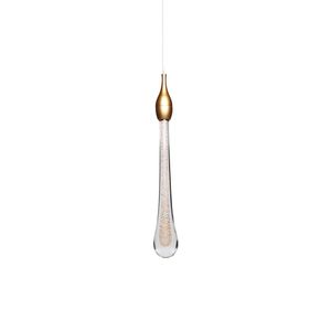 Lustre Pendente Taschibra Romana Led Bivolt Dourado 3000k Luz Amarela 15051004