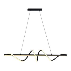 Lustre Pendente Taschibra Union Led Bivolt Preto 3000k Luz Amarela 15051048
