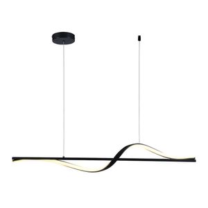 Lustre Pendente Taschibra Coaster Led Bivolt Preto 3000k Luz Amarela 15051053