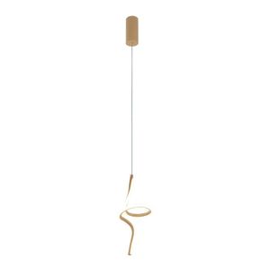 Lustre Pendente Taschibra Cairo Led Bivolt Dourado 3000k Luz Amarela 15051083