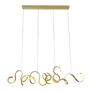 Lustre Pendente Taschibra Toronto Led Bivolt Dourado 3000k Luz Amarela 15051086