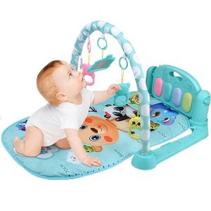 Tapete Musical Educativo Bebê Interativo Arco Brinquedos Espelho Piano Zabinno® azul