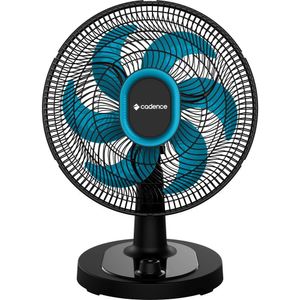 Ventilador de Mesa Cadence Refresh Turbo Pro 6 Pás Preto e Azul VTR420