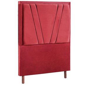 Cabeceira Casal Luxo Moscou Veludo Mac Interiores Vermelho