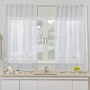 Cortina Para Cozinha Renda Uva Para Varão Simples 1,20m X 2,50m