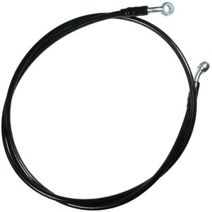 Flexível De Freio Dianteiro Aeroquip Malha De Ferro Universal Competição 130 Cm - Preto