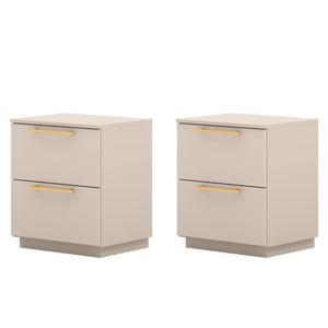 Kit 2 Mesa De Cabeceira 2 Gavetas 50 Cm Dub 50019 Fendi Vlr