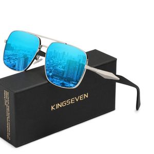 Óculos Adequados Kingseven Quadrados Elegantes Masculino Azul