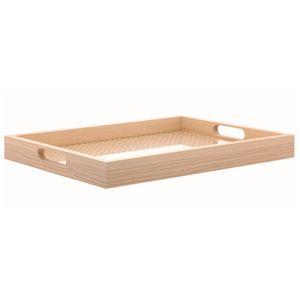 Bandeja Retangular Decorativa Em Mdf Com Fundo De Treliça Lyor 40x30cm