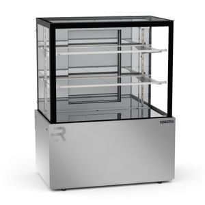 Vitrine Seca 1,00 Metro 2 Prateleiras Titanium Premium Inox VTPRS1000 2P 220V Refrimate