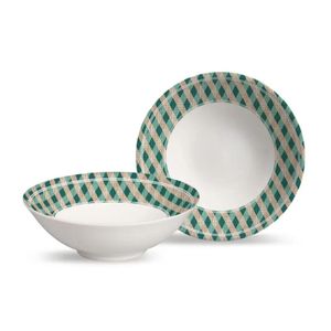 Bowl Decorado Verde E Bege Xadrez Joy 1o Classific Natalino Natal Alleanza