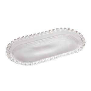 Travessa Oval De Cristal Lyor Coração 2,5x13x25 Cm (axlxp) Transparente