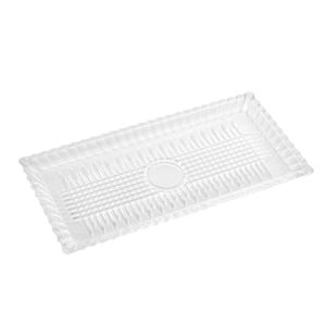 Travessa Retangular Queen Wolff Em Cristal 3x17x34 Cm Axlxp Branco