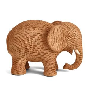 Escultura Decorativa Elefante Em Poliresina Terracota 20x30cm Mart