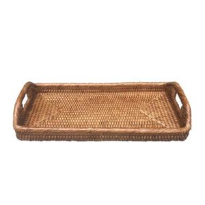 Bandeja Retangular Em Rattan Sunrise 40×30cm Natural Home