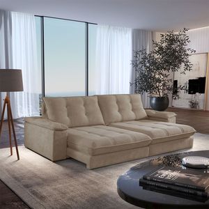 Sofá Dublin 02 Módulos De 80cm Br25cm Meu Sofá Online A226 Linho Bege