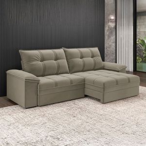 Sofá 4 Lugares Luizzi Besthouse Califórnia Slim Soft Castor