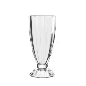 Copo De Milk Shake Taça De Vidro Transparente Sorveteria 380ml Lyor