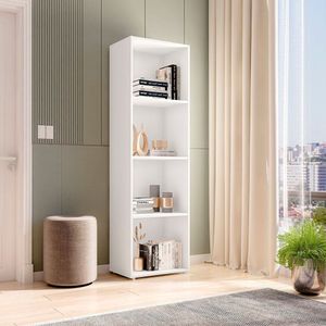 Estante Modular Para Livros 4 Nichos Calum Branco