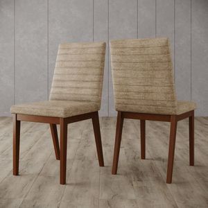 Conjunto 2 Cadeiras Para Mesa De Jantar Elena Nature/creme