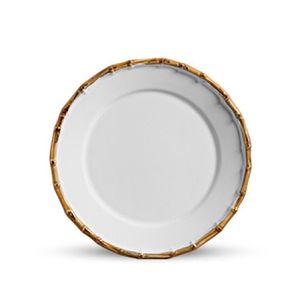 Jogo 4 Pratos Raso 4 Sobremesa De Bambu Borda Grossa Scalla