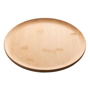 Prato Raso De Bambu Natural Ecológico Pratinho Madeira Lyor 27cm
