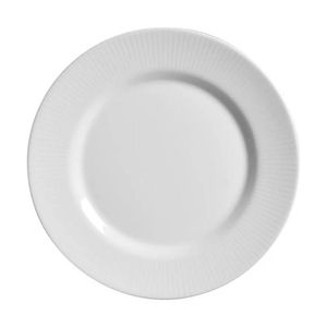 Prato Raso Plissan Relevo Branco 33cm Cerâmica Alleanza