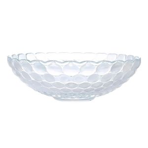 Tigela Centro De Mesa Fruteira Vidro Bubble Transparente 28,5cm 2,6l Em Casa Tem