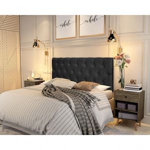 Cabeceira Para Cama Box Paris Queen Suede Preto
