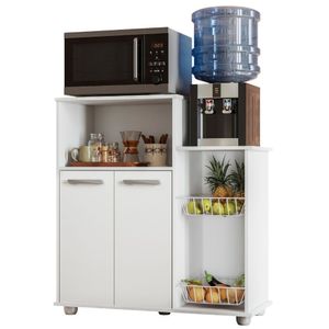 Armário Multiuso Fruteira Sollys 2 Portas Branco Poliman