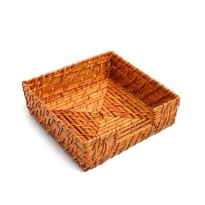 Porta-guardanapo De Papel Porta Treco Rattan Casa 18x18cm Mek