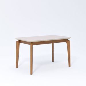 Mesa Ficus 77cm X 80cm X 130cm Tampo Em Mdf Madeira-off White