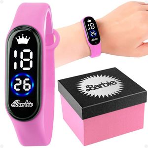 Relogio Infantil Digital Rosa Prova Dagua Barbie Criança