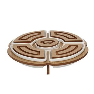 Jogo De 5 Petisqueiras Santorini Em Cerâmica Com Suporte
