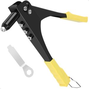 Alicate Rebitador Profissional Rebitadeira Manual Com 4 Bicos Consertos E Reparos Em Geral