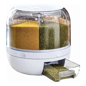 Organizador Alimentos Giratório 6 Divisórias Porta Grãos
