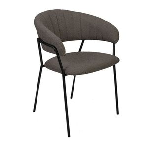 Cadeira Estofada Mara 78x57x53,5 Cm Cinza Quente