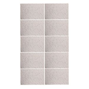 Jogo 10 Lugar Americano Retangular Mesa Pvc Carpet Bege 45x30cm Lyor