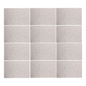 Jogo 12 Lugar Americano Retangular Mesa Pvc Carpet Bege 45x30cm Lyor
