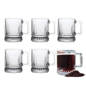 Jogo 6 Caneca De Vidro Café Cappuccino Elusia 250ml Em Casa Tem
