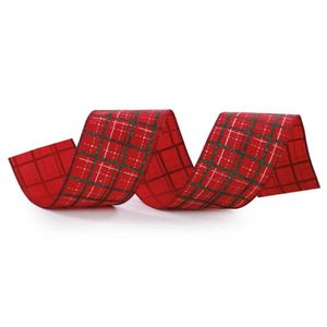 Fita Aramada Quadriculada Vermelho Verde E Branco 6,3x914cm Cromus
