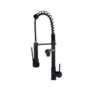 Torneira Para Cozinha Gourmet Com Monocomando E Misturador Preto Fosco 50cm