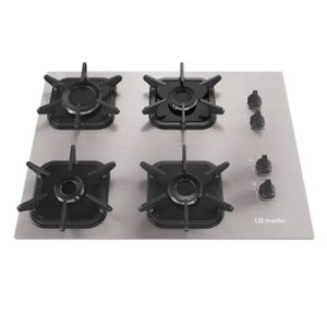 Cooktop 4 Bocas De Alumínio Com Ultra Chama E Grades De Ferro Fundido Mueller Bivolt