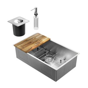Cuba Simples Bistrô 70x40x20 Escovado Com Acessórios E Lixeira FSC100% Docol