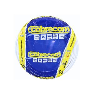 Rolo Cabo Flexível 750v 2,5mm 100 Metros Branco Cobrecom