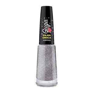 Esmalte Para Unhas Sublime Cor Prata Com Glitter Filha única 702 8ml Guga
