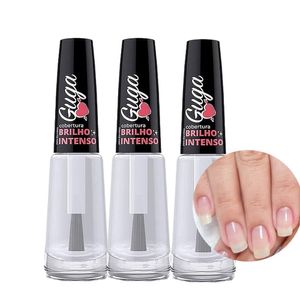 Kit 3 Base De Esmalte De Unha Brilho Intenso 110 Guga 8ml