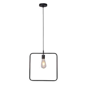 Pendente Quadrado Em Aço Lt-860-403 E27*1 Bivolt Preto