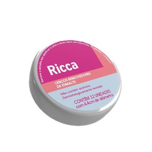 Kit 2 Lenços Removedor De Esmalte Umedecidos 32un 4,4cm Ricca