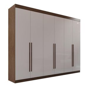 Guarda Roupa Casal 100% Mdf 6 Portas 6 Gavetas Itália - Mais Móveis Newcanion-offwhite